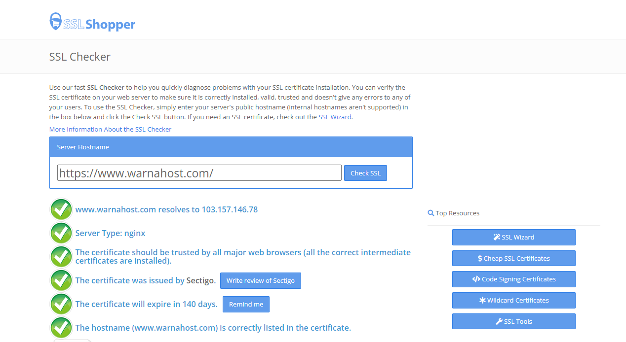 cara install SSL di cPanel WarnaHost