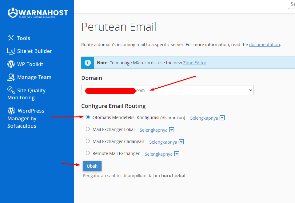 Cara Setting Email Routing di cPanel