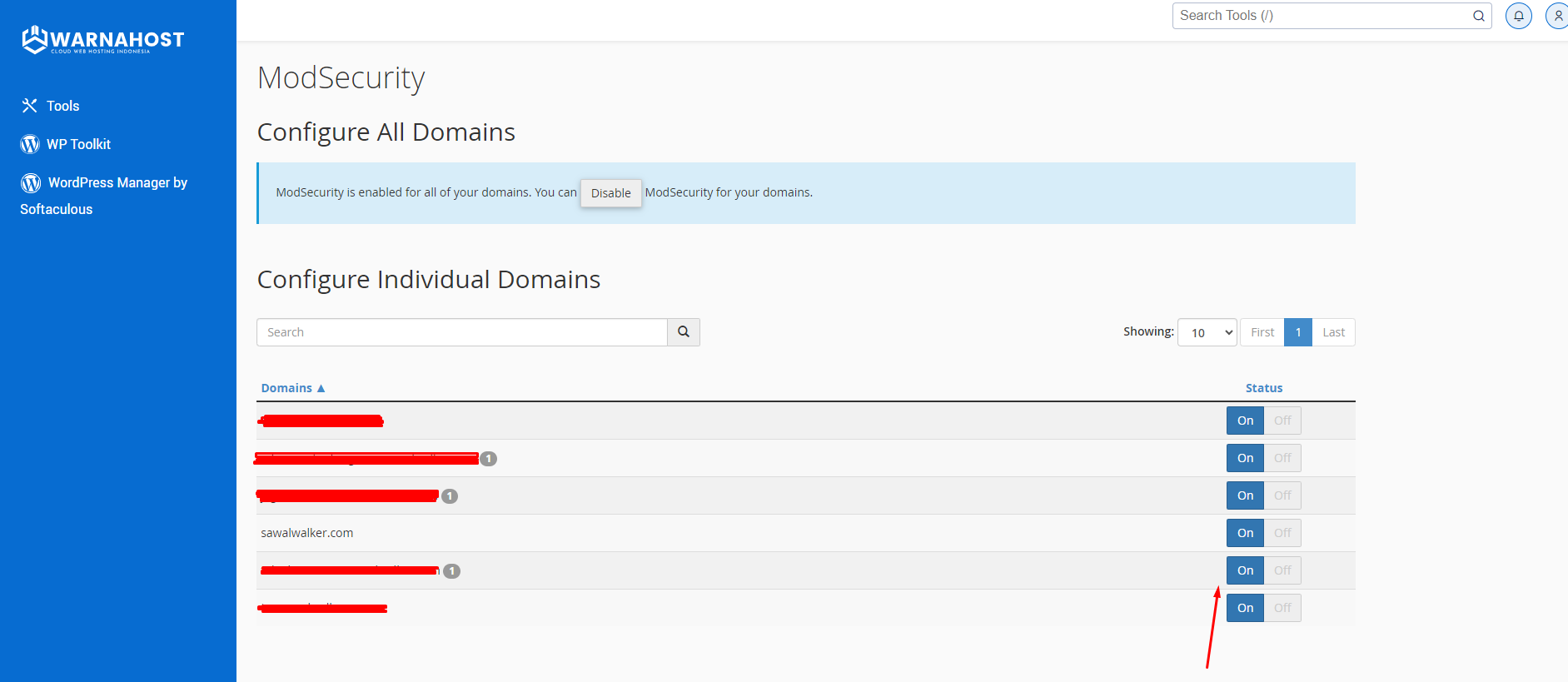 Cara Setting ModSecurity di cPanel