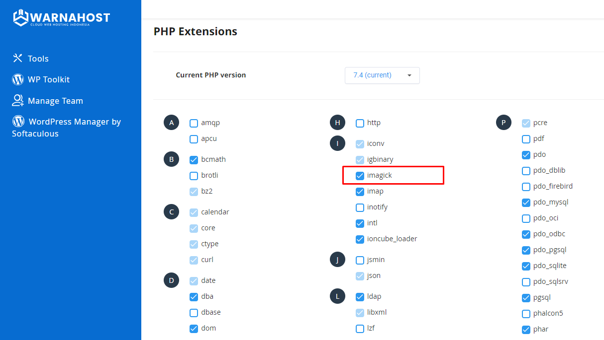 Cara Aktfifkan Ekstensi Imagick di cPanel